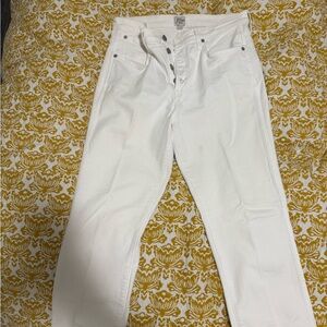 J. Crew White Straight Leg Jeans Classic Denim